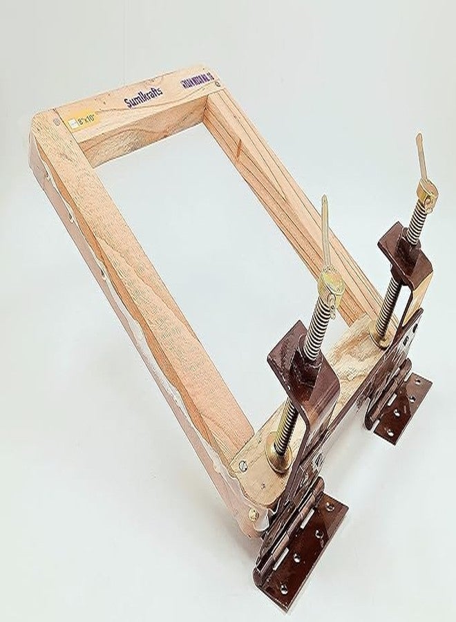 sumikrafts Screen Printing kit: Viny White 250gm+Double Hinge Table Clamps+8 Drywall Screws Black phospated Size 3.5cm+Screen Wooden Frame Small 8”x10 pre Stretched mesh no 16 - Image 4